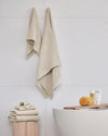 Onsen Waffle Bath Sheet Set in Oatmeal #color_oatmeal