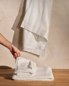 Plush hand towel in White #color_white