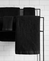 Waffle Bath Sheet in Black #color_black