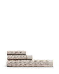 Onsen Waffle Bath Sheet Set in Oatmeal #color_oatmeal