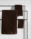 Onsen Waffle Bath Sheet in Cinder Brown #color_brown