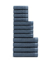 Onsen Waffle Bath Towel in Denim #color_denim