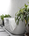 Onsen Waffle Bath Towel in White #color_white