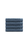 Onsen Waffel Bath Towel in Denim Blue #color_denim