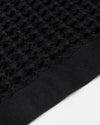 Onsen Waffle Hand Towel in Black #color_black