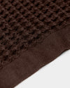 Onsen Waffle Bath Sheet in Cinder Brown #color_brown
