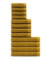 Waffle Bath Sheet in Ochre #color_ochre